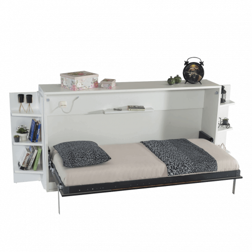 Lit escamotable Pratix | lit escamotable horizontal un place ouverte 1