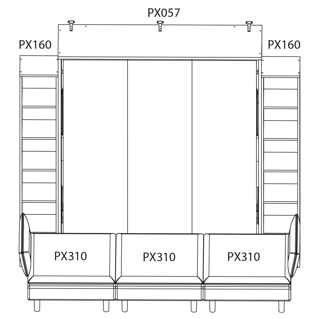 Lit escamotable Pratix |