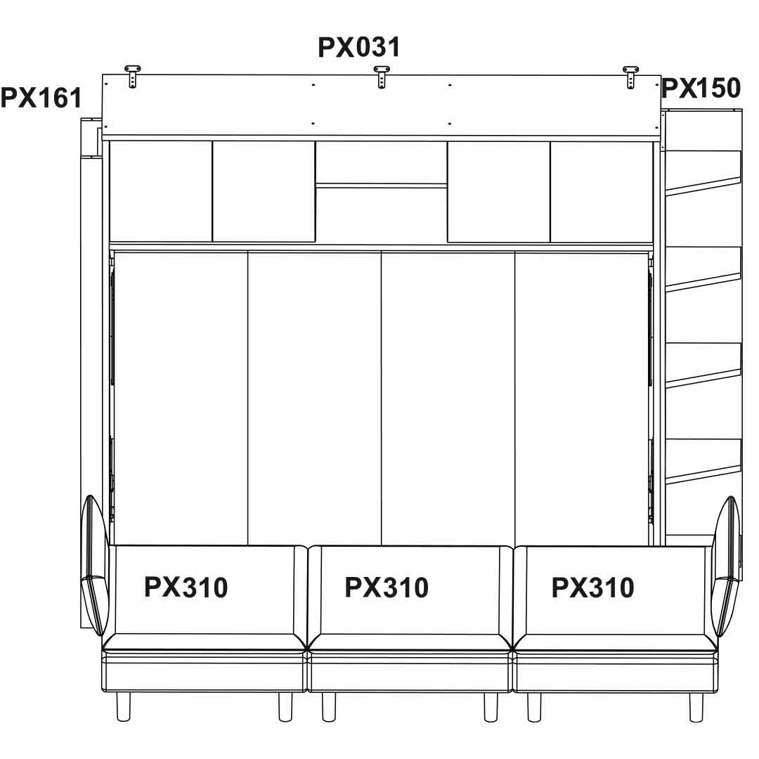 Lit escamotable Pratix |